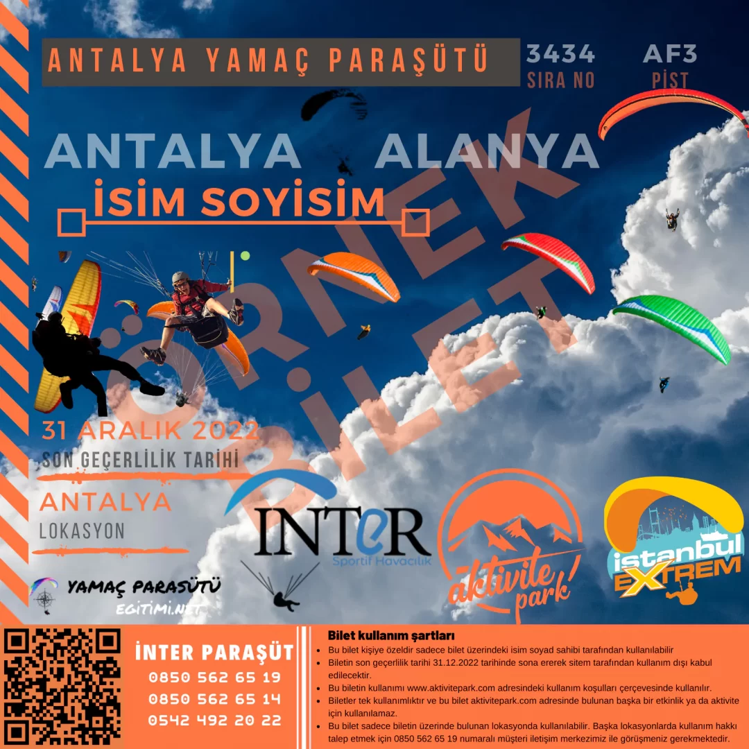 Antalya Yamaç Paraşütü